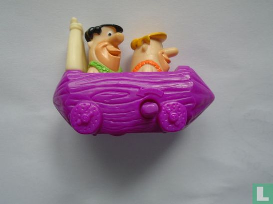 Fred en Barney in auto - Afbeelding 2