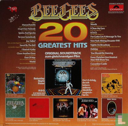20 Greatest Hits The Bee Gees - Afbeelding 2