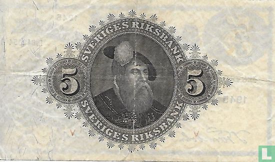 Suède 5 Kronor 1945 - Image 2