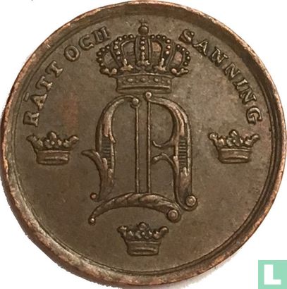 Zweden 1/6 Skilling Banco 1852 - Afbeelding 2