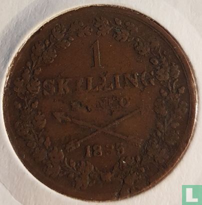 Sweden 1 skilling banco 1835 - Afbeelding 1