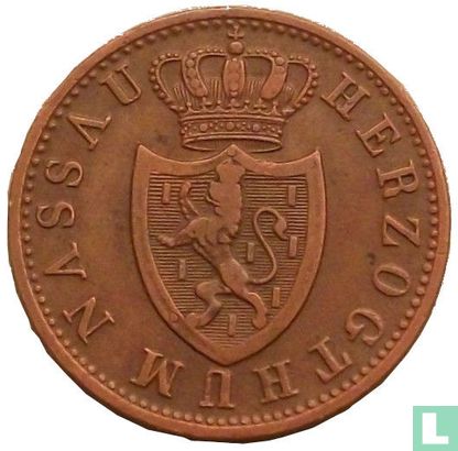 Nassau 1 kreuzer 1844 - Afbeelding 2