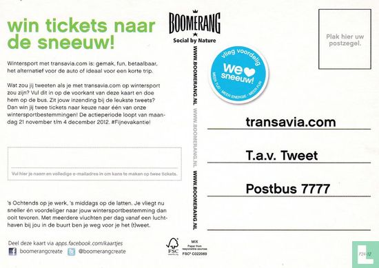 B120230 - Transavia "Je tweet "ilovesneeuw" - Image 2