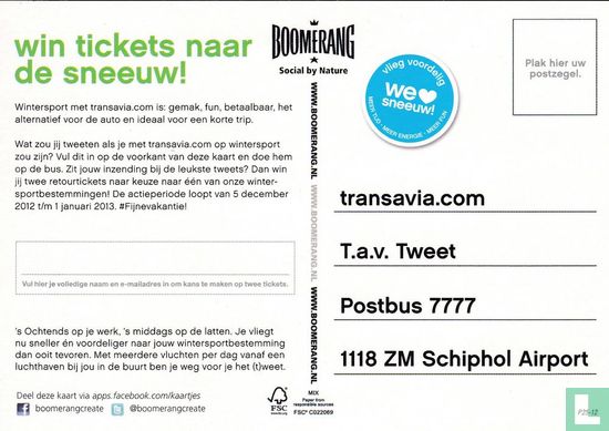 B120230a - Transavia "Je tweet "ilovesneeuw" - Image 2