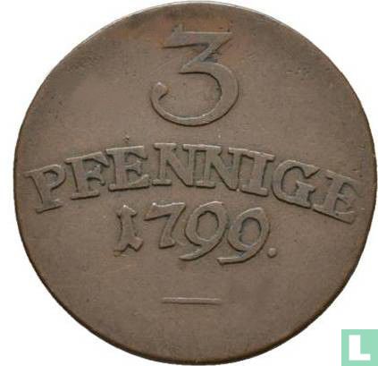 Saksen-Weimar-Eisenach 3 pfennige 1799 - Afbeelding 1