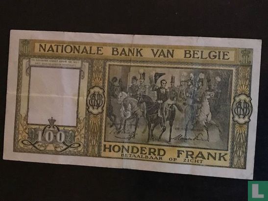 Belgium 100 Francs 1946 - Image 2
