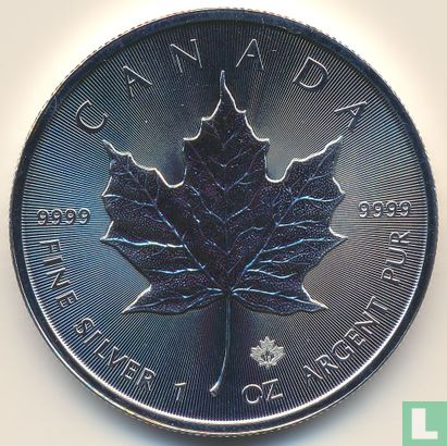 Canada 5 dollars 2018 (argent - non coloré - avec marque d'atelier) - Image 2
