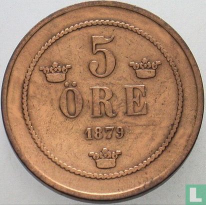 Sweden 5 öre 1879 - Image 1