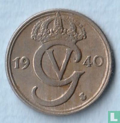 Zweden 10 öre 1940 (verschoven MMT) - Afbeelding 1