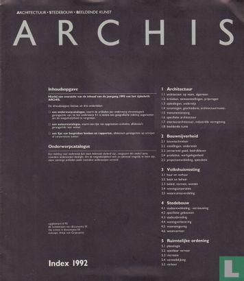 Archis Index 1992 - Afbeelding 1