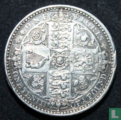 Verenigd Koninkrijk 1 florin 1848 (PROOF - plain edge) - Afbeelding 2