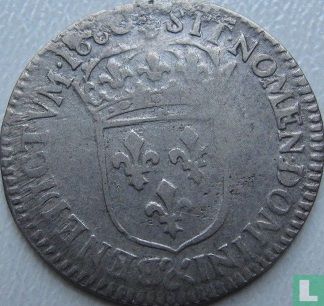 France 1/12 écu 1660 (&) - Image 1