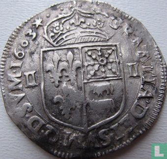 France ¼ écu 1603 (BD) - Image 1