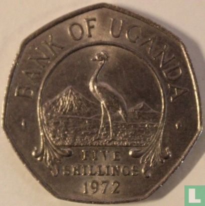 Uganda 5 shillings 1972 - Image 1