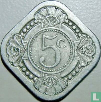 Netherlands 5 cents 1943 (type 1) - Image 1