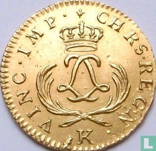 Frankrijk 1 louis d'or 1723 (K) - Afbeelding 2