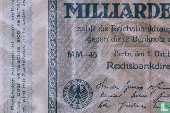 Duitsland 20 Miljard Mark 1923 (P118a(2)  - Ros.115b) - Afbeelding 3