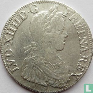 Frankrijk 1 écu 1651 (K) - Afbeelding 2
