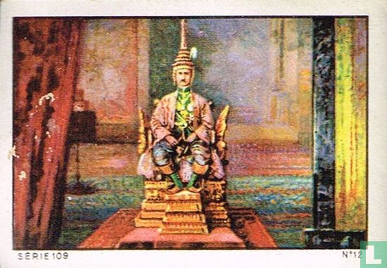 Le roi de Siam et son trône - Afbeelding 1