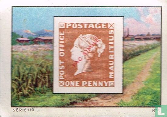 1 penny orange 1847 Maurice - Afbeelding 1