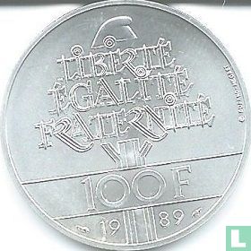 France 100 francs 1989 (trial) "Bicentenary of the Declaration of Human Rights 1789 - 1989" - Image 1