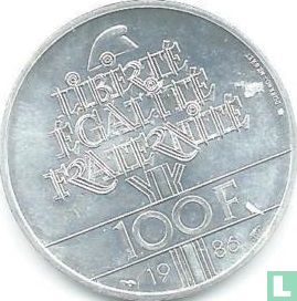Frankrijk 100 francs 1986 (proefslag) "Centenary Statue of Liberty 1886 - 1986" - Afbeelding 1