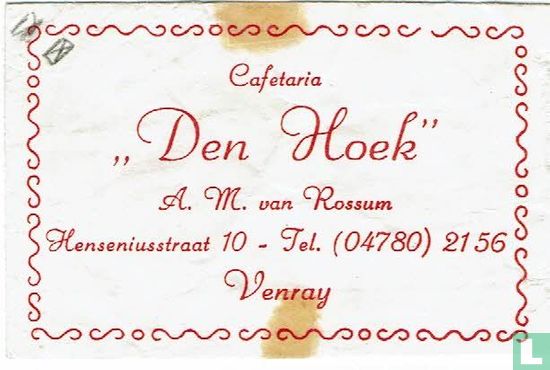 Cafetaria "Den Hoek"