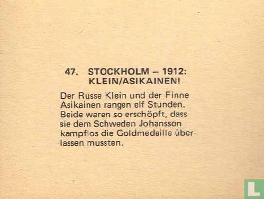 Stockholm - 1912: Klein/Asikainen - Afbeelding 2