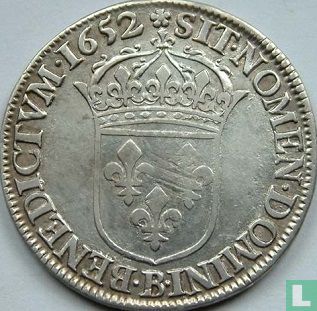 France ½ ecu 1652 (B) - Image 1