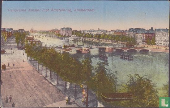 Panorama Amstel met Amstelbrug.