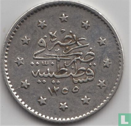 Ottomaanse Rijk 1 kurus AH1255-9 (1846 / misslag) - Afbeelding 1
