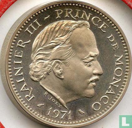 Monaco 5 francs 1971 (Piedfort - silver) - Image 1