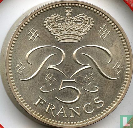 Monaco 5 francs 1971 (Piedfort - silver) - Image 2