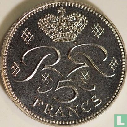 Monaco 5 Franc 1971 (Probe - Kupfernickel) - Bild 2