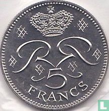 Monaco 5 francs 1971 (trial - silver) - Image 2