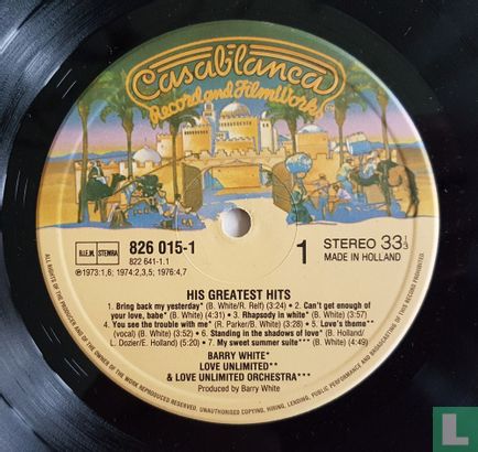 Barry White His Greatest Hits - Bild 3