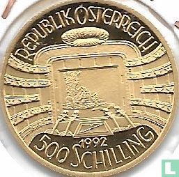 Oostenrijk 500 schilling 1992 (PROOF) "150 years of the Vienna Philharmonic Orchestra" - Afbeelding 1