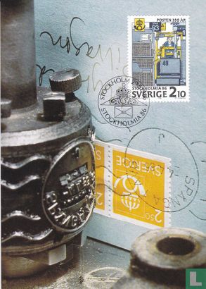Moderne postafhandeling op de terminal van Tomteboda buiten Stockholm