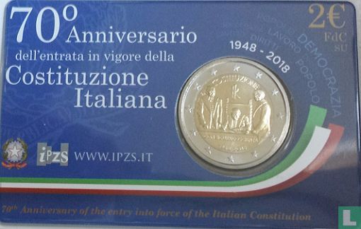 Italie 2 euro 2018 (coincard) "70th anniversary of the entry into force of the Italian Constitution" - Image 1