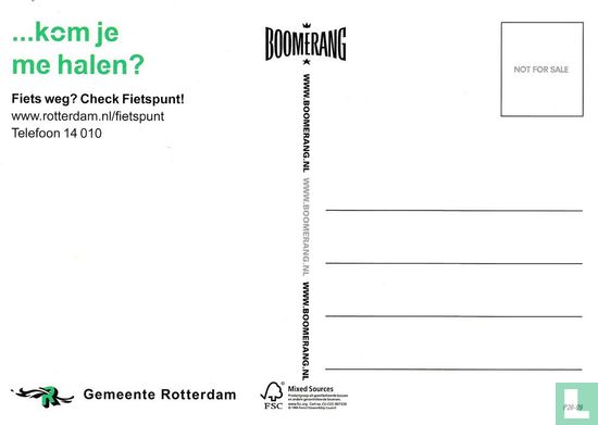 B090426a - Gemeente Rotterdam Fietspunt  "Je kan me herkennen aan m´n*" - Image 2