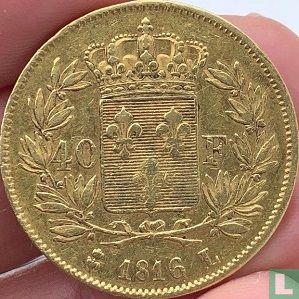 France 40 francs 1816 (L) - Image 1