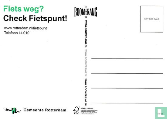 B090427a - Gemeente Rotterdam Fietspunt  "Waarissienou?" - Image 2