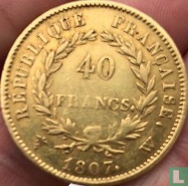 Frankrijk 40 francs 1807 (W) - Afbeelding 1
