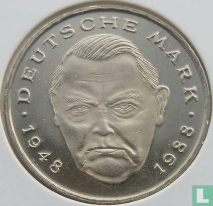 Germany 2 mark 1997 (A - Ludwig Erhard) - Image 2