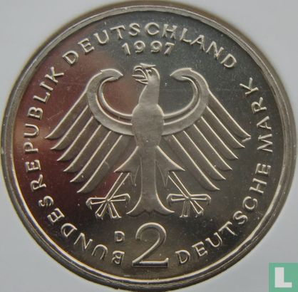 Allemagne 2 mark 1997 (D - Franz Joseph Strauss) - Image 1
