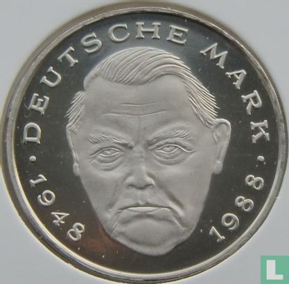 Germany 2 mark 1997 (J - Ludwig Erhard) - Image 2