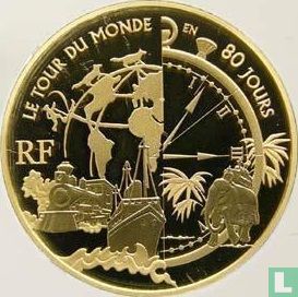 France 10 euro 2005 (PROOF) "100th anniversary Death of Jules Verne - around the World in 80 days" - Image 2