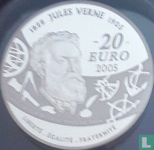 Frankrijk 20 euro 2005 (PROOF) "100th anniversary Death of Jules Verne - from the Earth to the Moon" - Afbeelding 1