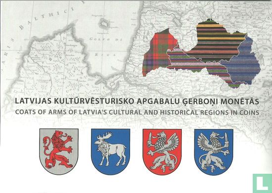 Latvia combination set 2018 "Coats of arms of Latvia's cultural and historical regions in coins" - Image 1