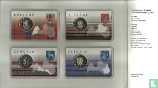 Latvia combination set 2018 "Coats of arms of Latvia's cultural and historical regions in coins" - Image 2